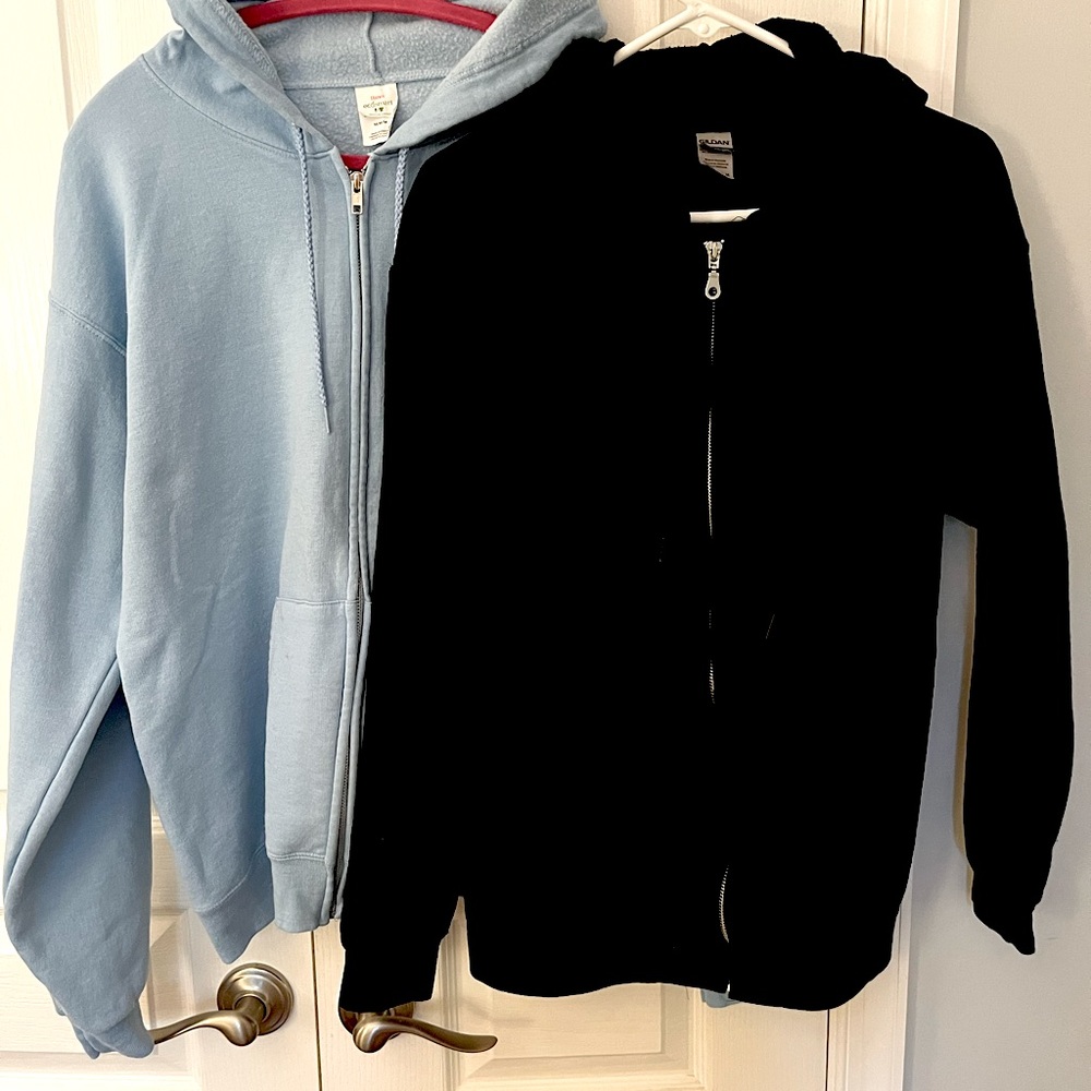 Set of zip ups(perfect for hanging around and layering over tanks for class)
